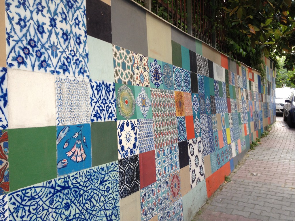 Beautiful tiles near our apartment.