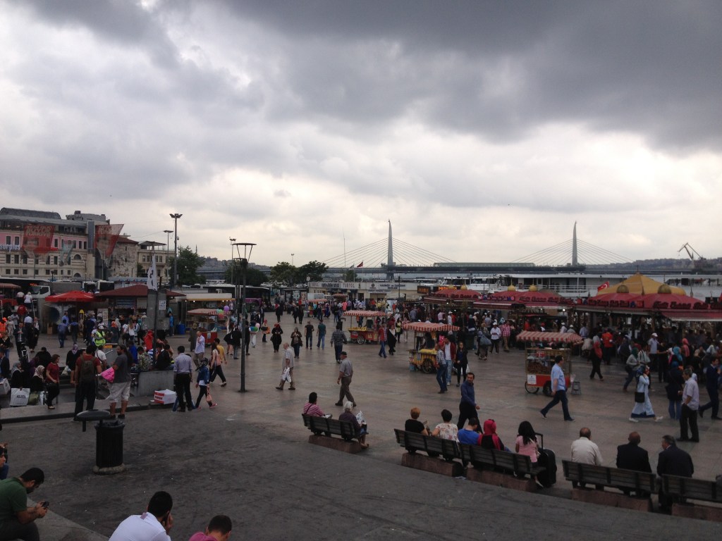 Markets by the riverside.