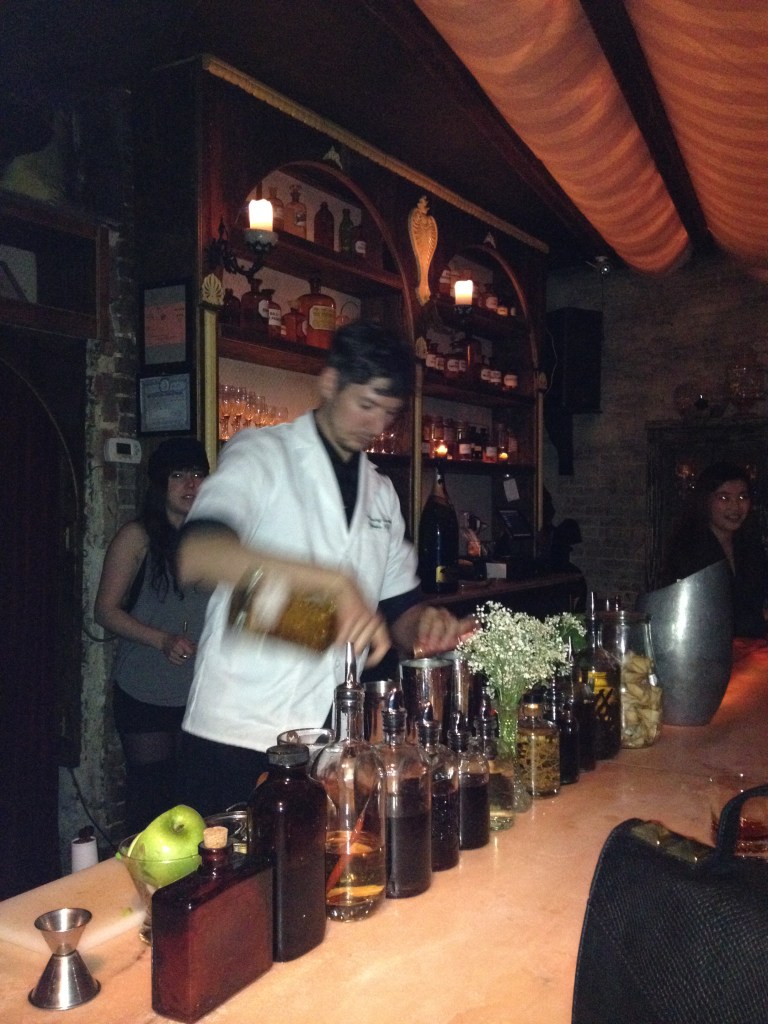 A chemist brewing magic at Apotheke