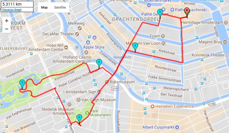running route amsterdam central